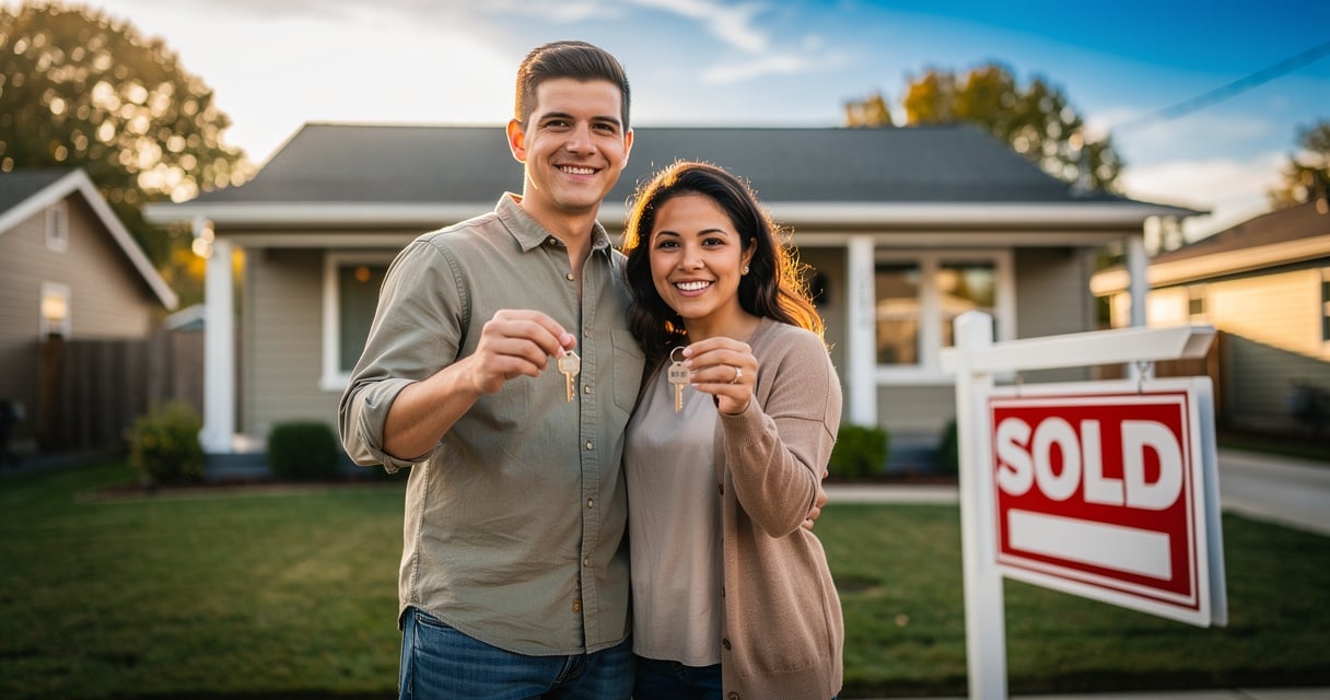 Jeune couple devenu propriétaire grâce au prêt accession sociale